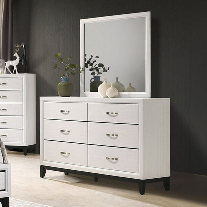 Loom 2-Piece Two-Tone 6-Drawer Dresser and Mirror Set