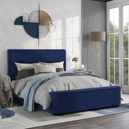 Fremont Contemporary Fabric Bed with Storage