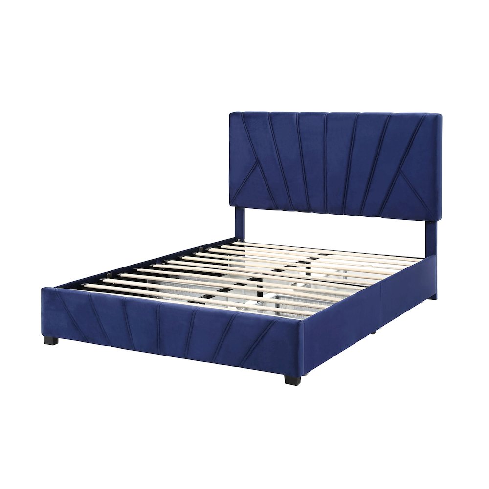 Harper Fabric Upholstered Bed with 4-Drawer