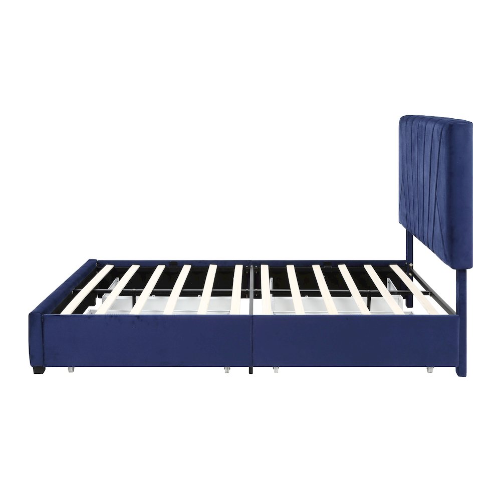 Harper Fabric Upholstered Bed with 4-Drawer