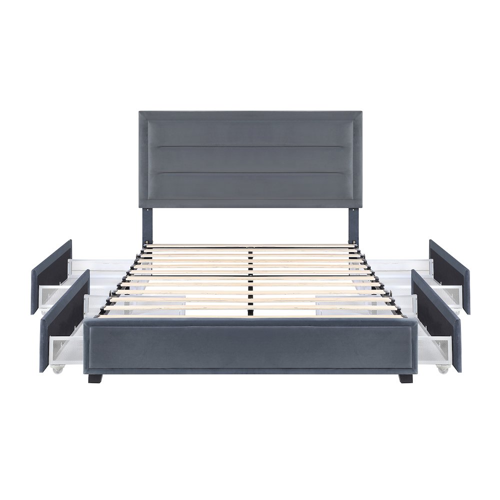 Tink Platform Fabric Bed with Drawers
