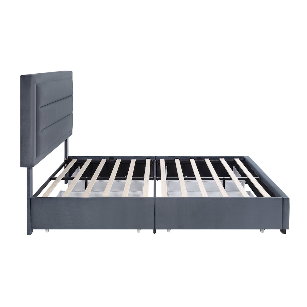 Tink Platform Fabric Bed with Drawers