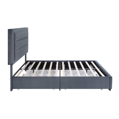 Tink Platform Fabric Bed with Drawers