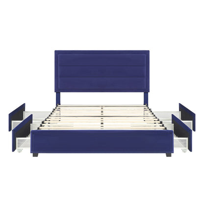 Tink Platform Fabric Bed with Drawers