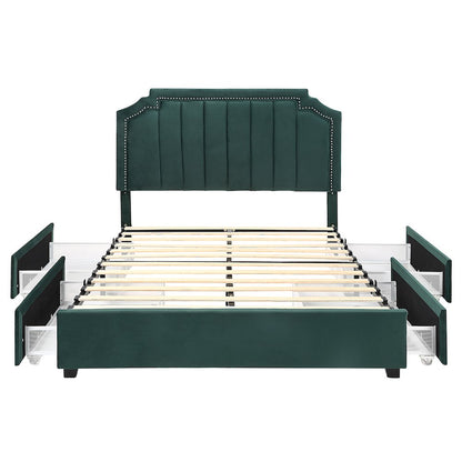 Landhill Glam Fabric Upholstered Bed
