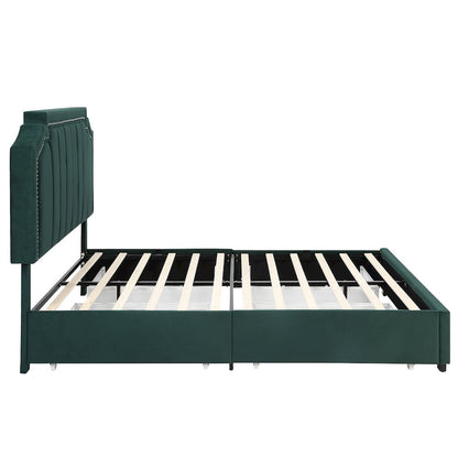 Landhill Glam Fabric Upholstered Bed