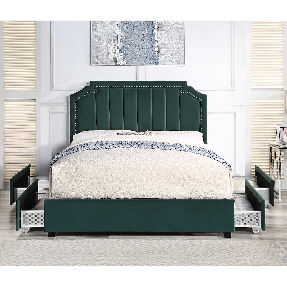 Landhill Glam Fabric Upholstered Bed