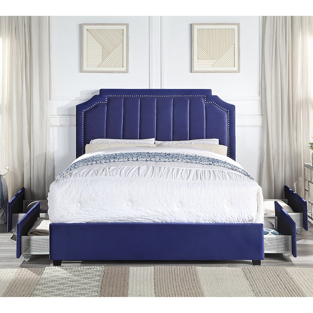 Landhill Glam Fabric Upholstered Bed