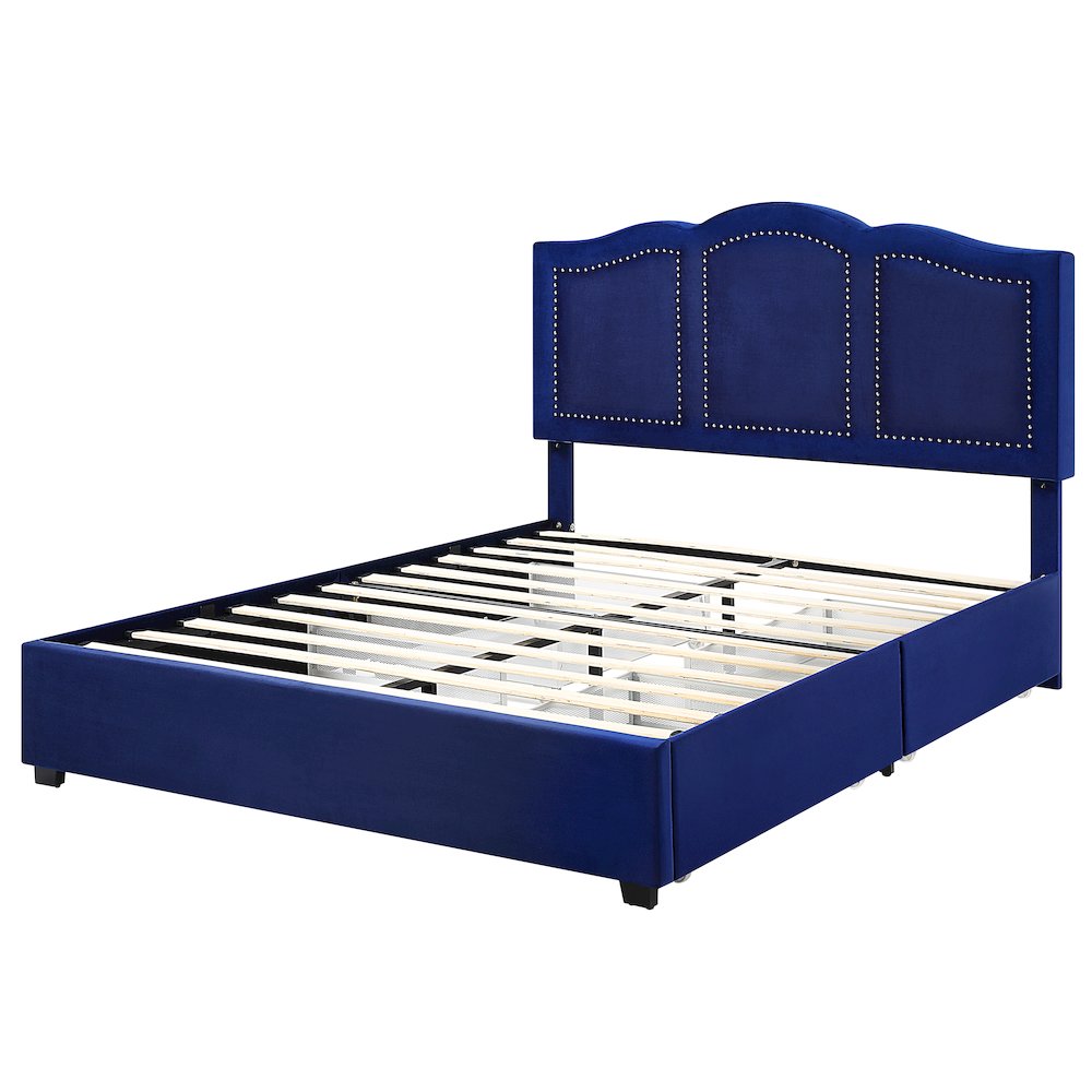Alameda Fabric Upholstered Bed with Drawers