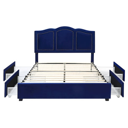 Alameda Fabric Upholstered Bed with Drawers