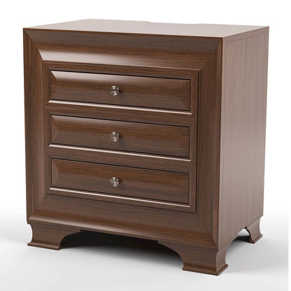 Bradford Solid Wood 3-Drawer Nightstand in Brown Cherry