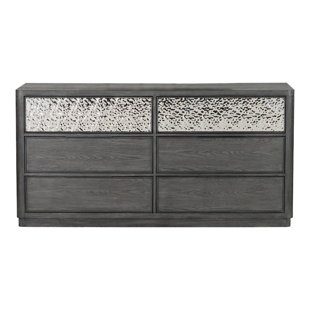 Doloros Ash Gray Solid Wood 6-Drawer Dresser