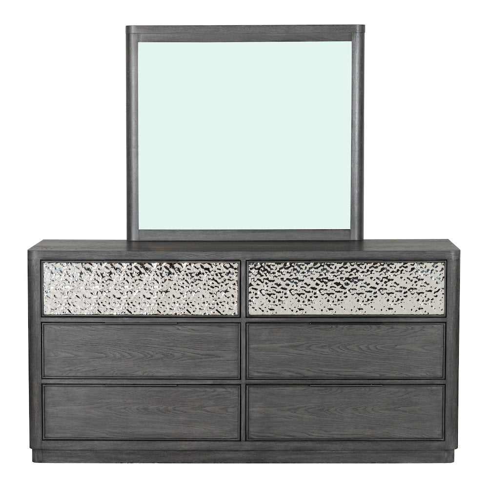 Doloros Ash Gray Solid Wood 6-Drawer Dresser