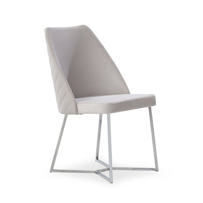 Glanz Fabric Upholstered Accent Chairs in White (Set of 2)