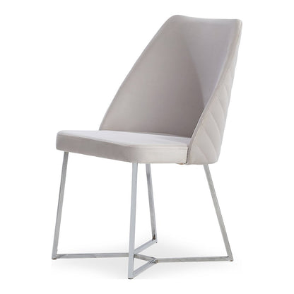 Glanz Fabric Upholstered Accent Chairs in White (Set of 2)