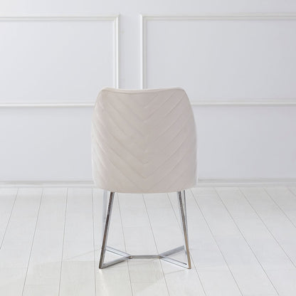 Glanz Fabric Upholstered Accent Chairs in White (Set of 2)
