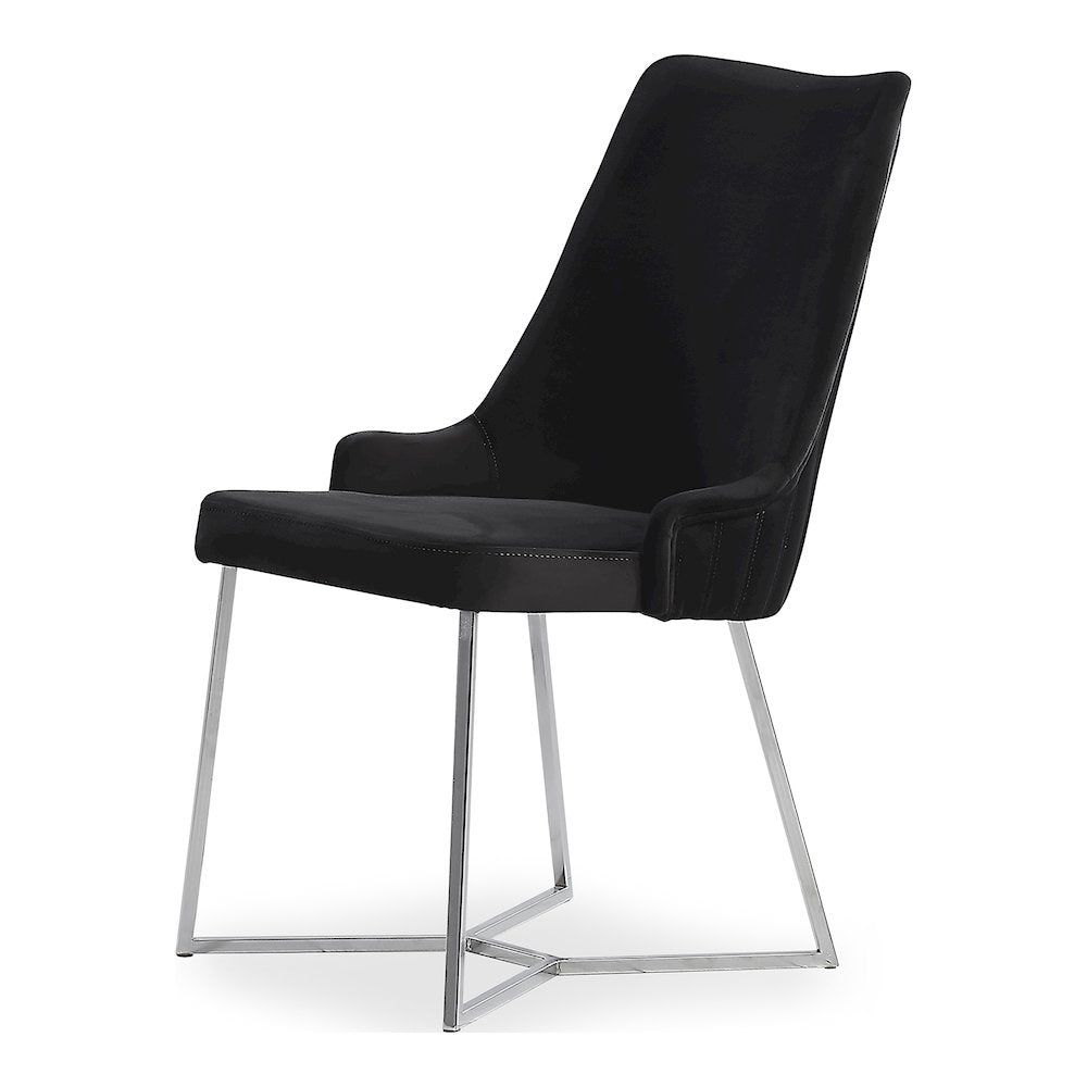 Glanz Fabric Upholstered Accent Chairs in Black (Set of 2)