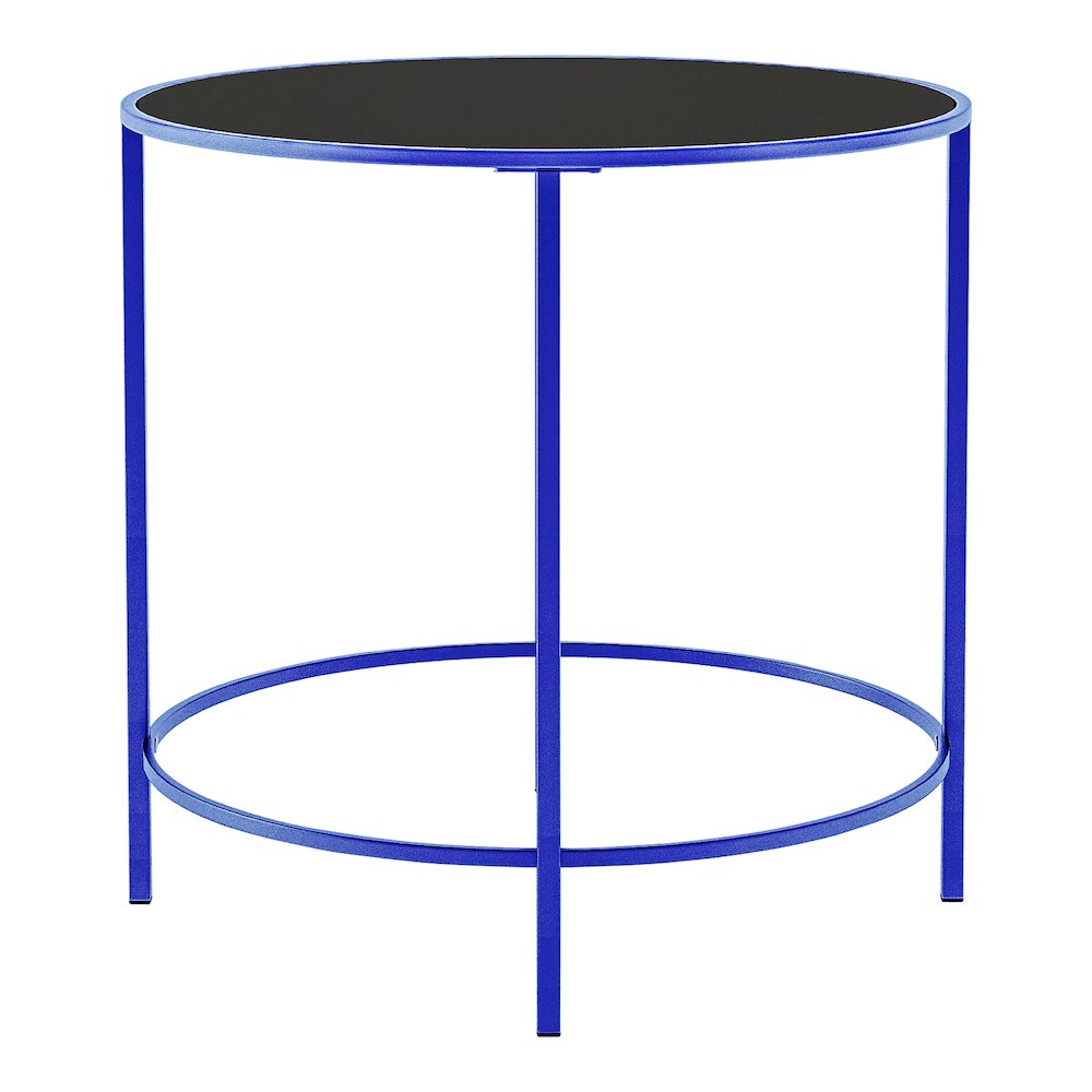 Keefer Contemporary Glass Top Side Table