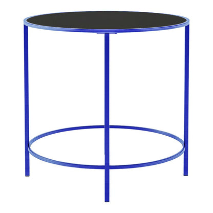 Keefer Contemporary Glass Top Side Table