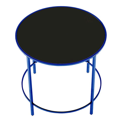 Keefer Contemporary Glass Top Side Table
