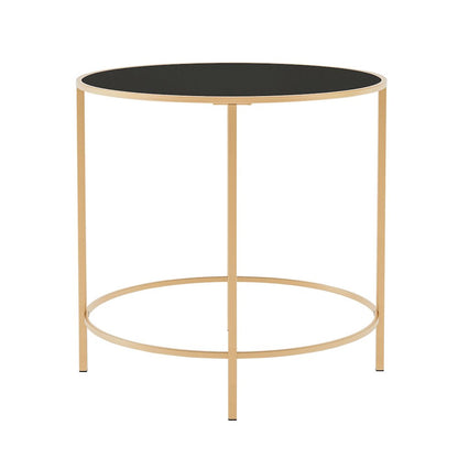 Keefer Contemporary Glass Top Side Table