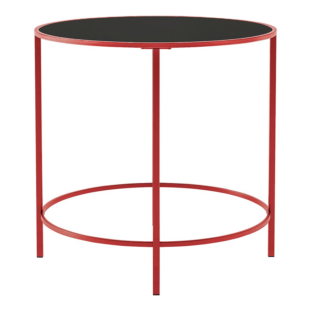 Keefer Contemporary Glass Top Side Table