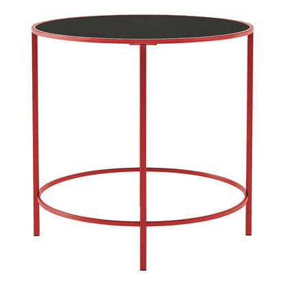 Keefer Contemporary Glass Top Side Table