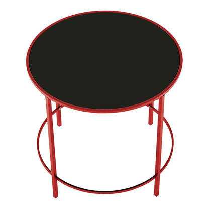 Keefer Contemporary Glass Top Side Table