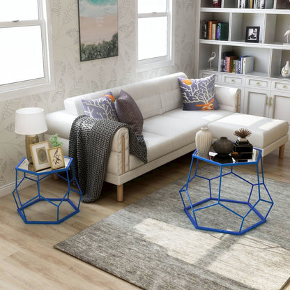 Boris Metal 2-Piece Nesting Accent Table Set