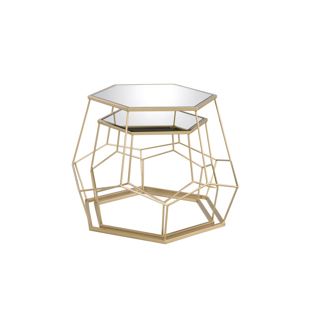 Boris Metal 2-Piece Nesting Accent Table Set