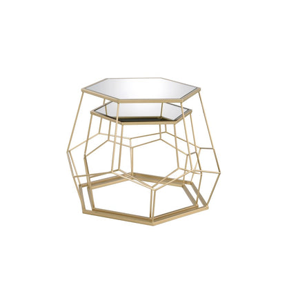 Boris Metal 2-Piece Nesting Accent Table Set