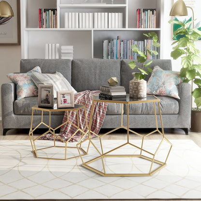 Boris Metal 2-Piece Nesting Accent Table Set