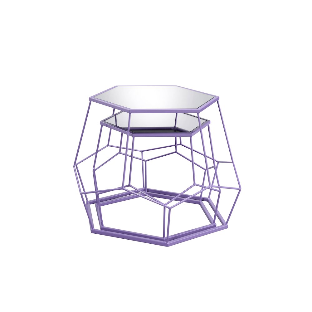 Boris Metal 2-Piece Nesting Accent Table Set