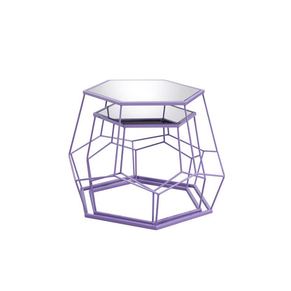 Boris Metal 2-Piece Nesting Accent Table Set