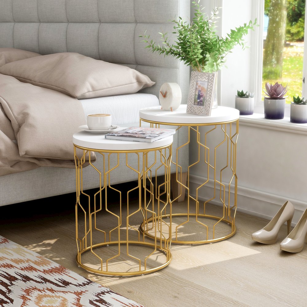 Vereira Metal 2-Piece Nesting Table
