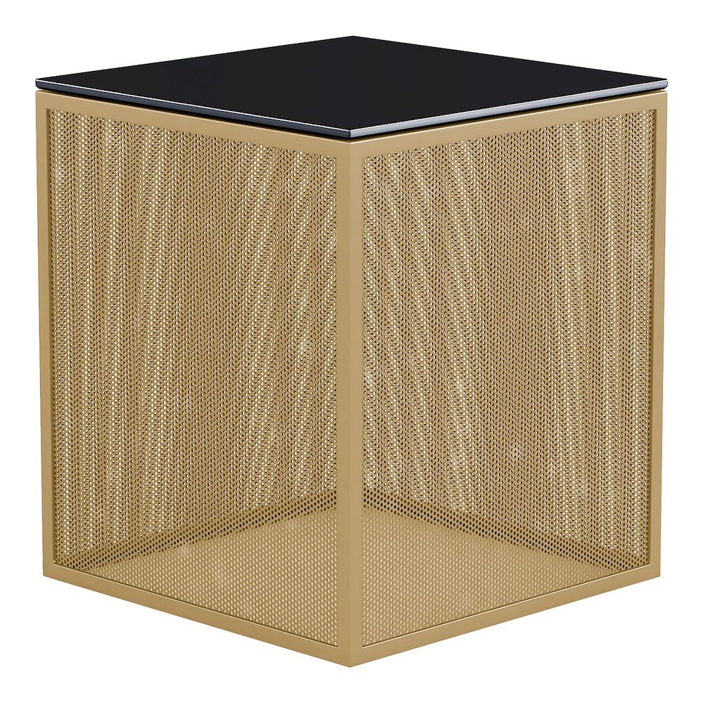 Kelforia Contemporary Glass Top Side Table