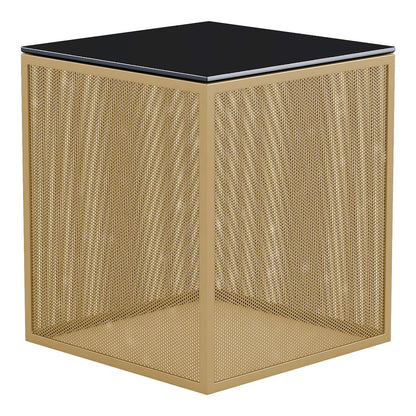 Kelforia Contemporary Glass Top Side Table
