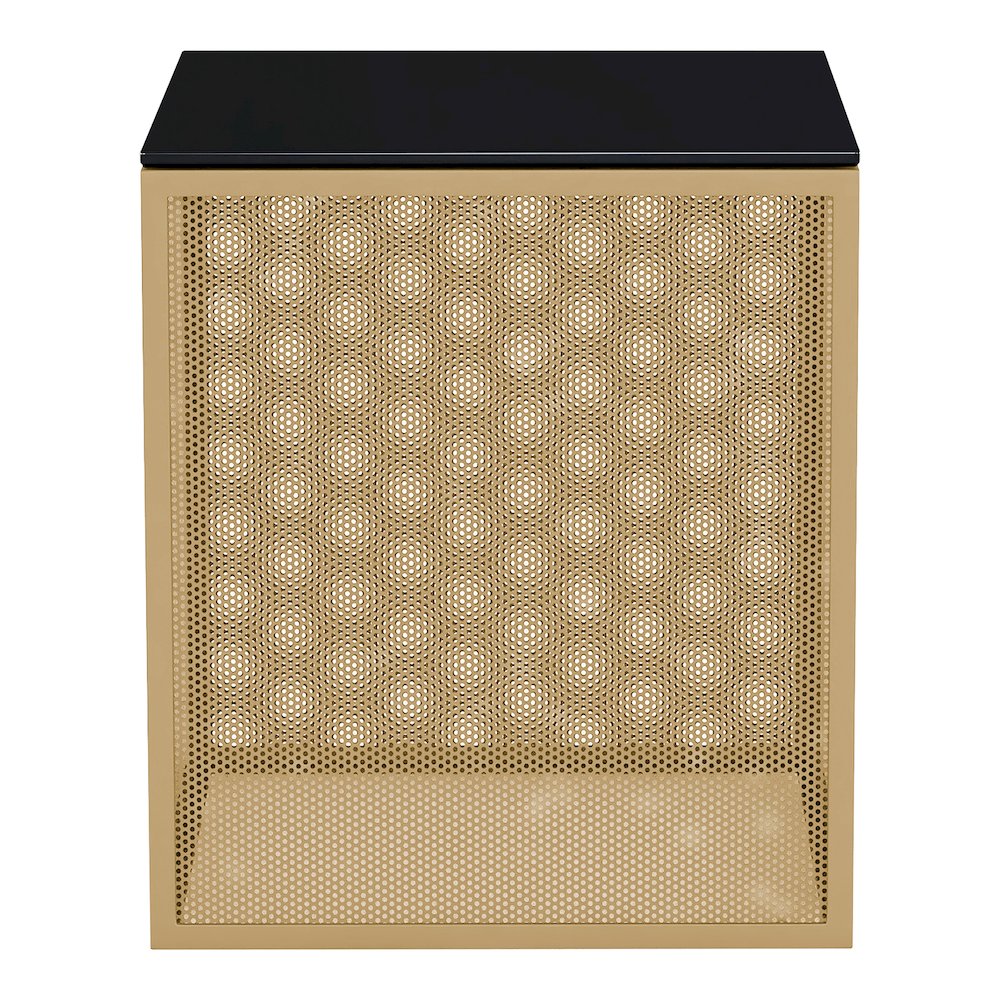 Kelforia Contemporary Glass Top Side Table