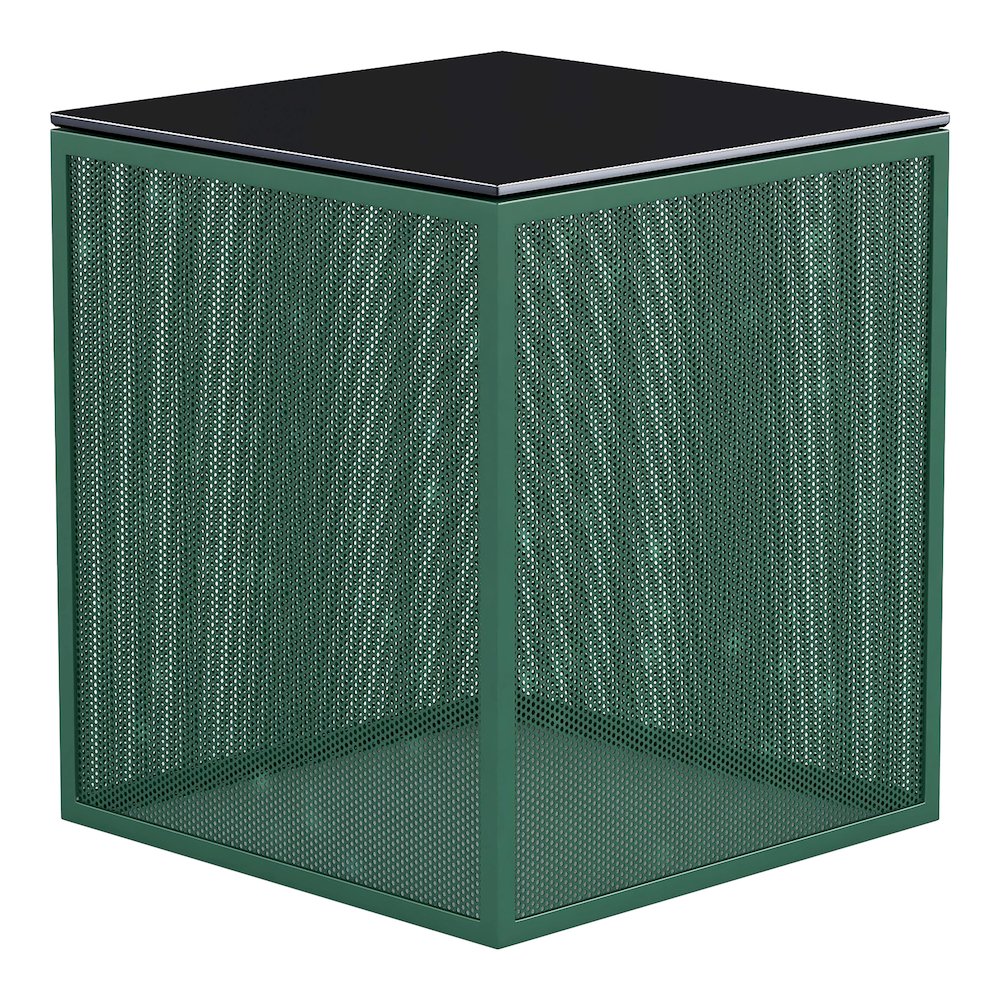 Kelforia Contemporary Glass Top Side Table
