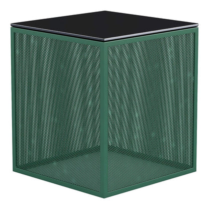 Kelforia Contemporary Glass Top Side Table