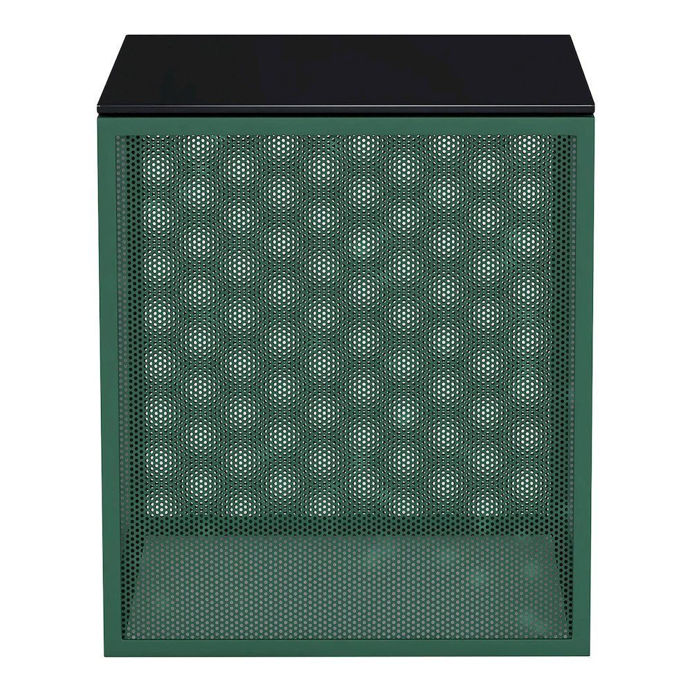 Kelforia Contemporary Glass Top Side Table