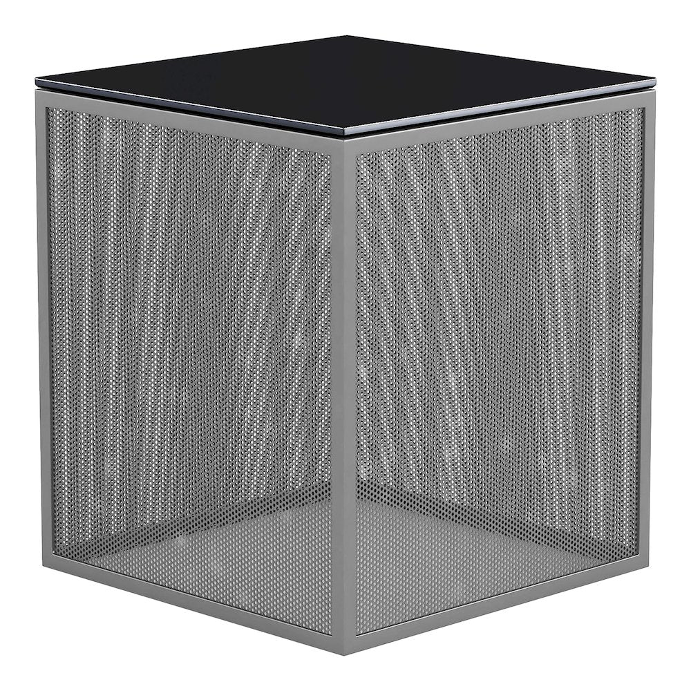 Kelforia Contemporary Glass Top Side Table