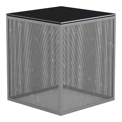 Kelforia Contemporary Glass Top Side Table