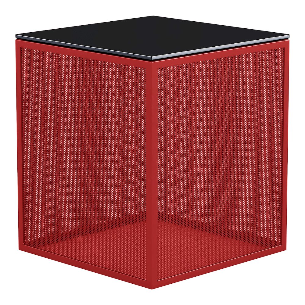 Kelforia Contemporary Glass Top Side Table