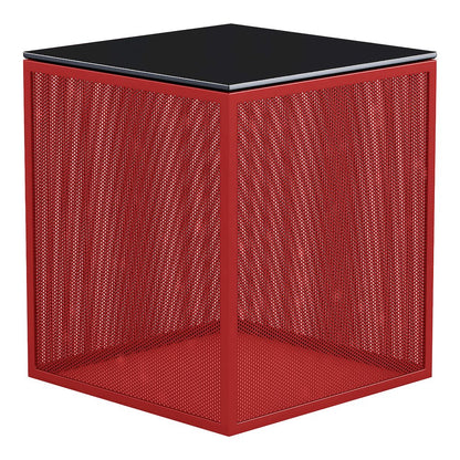 Kelforia Contemporary Glass Top Side Table
