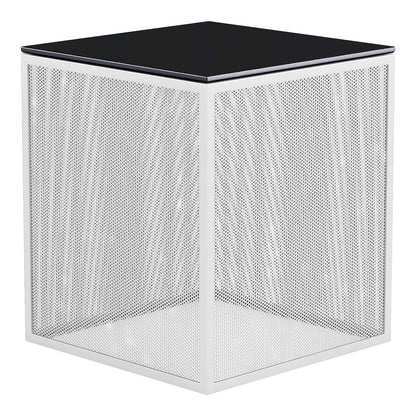 Kelforia Contemporary Glass Top Side Table