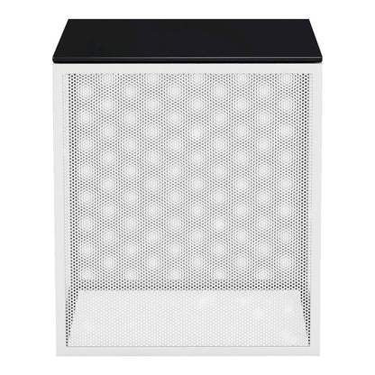Kelforia Contemporary Glass Top Side Table
