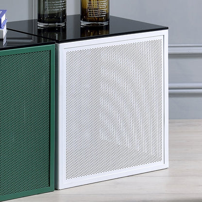 Kelforia Contemporary Glass Top Side Table