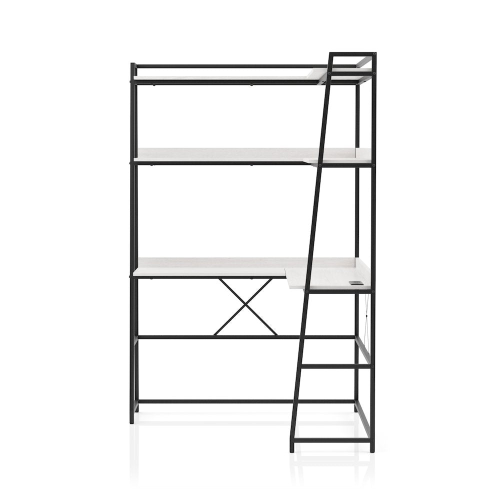 Narvay Metal Corner Writing Desk with USB