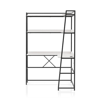 Narvay Metal Corner Writing Desk with USB